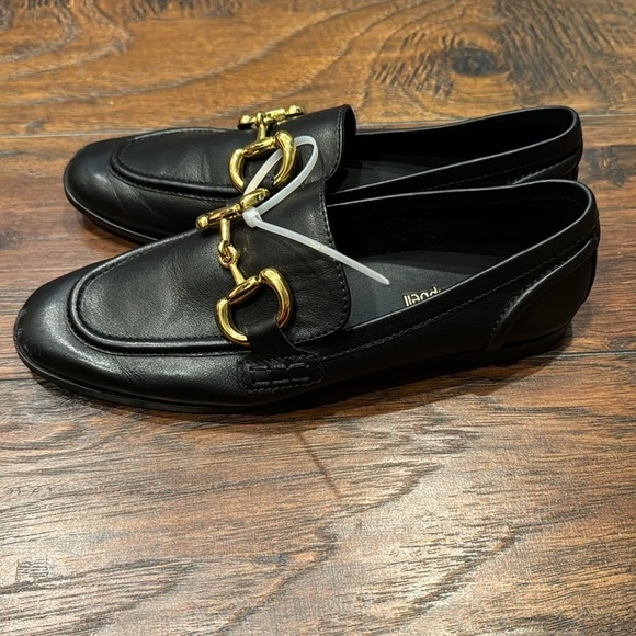 Jeffrey Campbell Black and Gold Velviteen Bit Loafer - Size 5 - Picture 7 of 12
